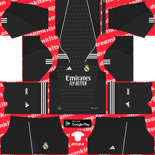 Real Madrid GK Home kit 2023-2024 Dream League Soccer 2019 / FTS