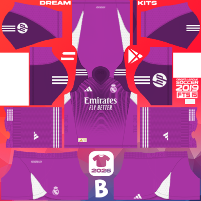 Kit / Uniforme POR Local Real Madrid 2025-2026 Dream League Soccer 2019 DLS / FTS