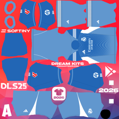 Kit / Équipement GB Domicile Real Madrid 2025-2026 Dream League Soccer / DLS 2025