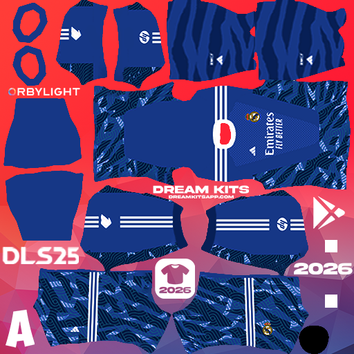 Kit Goalkeeper Home Real Madrid 2026-2027 Dream League Soccer / DLS 2026 512x512 PNG