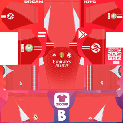 Kit / Équipement GB Spécial Real Madrid 2025 Dream League Soccer 2019 DLS / FTS
