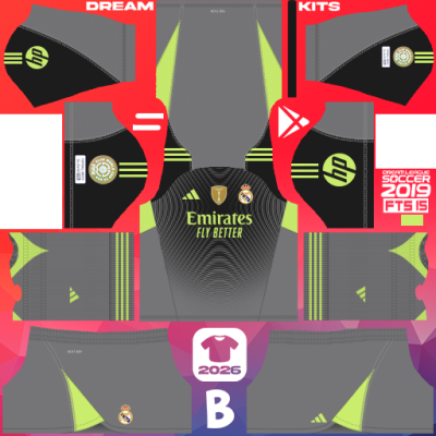 Kit / Équipement GB Troisième Real Madrid 2025 Dream League Soccer 2019 DLS / FTS