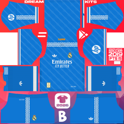 Kit / Uniforme Tercero Real Madrid 2025-2026 Dream League Soccer 2019 DLS / FTS