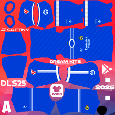 Kit / Uniforme Tercero Real Madrid 2025-2026 Dream League Soccer / DLS 2025