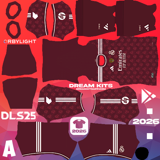Kit Third Real Madrid 2026-2027 Dream League Soccer / DLS 2026 512x512 PNG