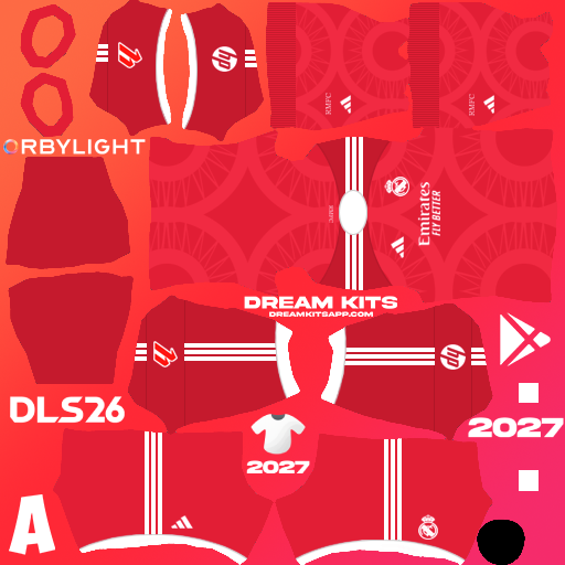 Kit / Équipement Troisième Real Madrid 2026-2027 Dream League Soccer / DLS 2026 512x512 PNG