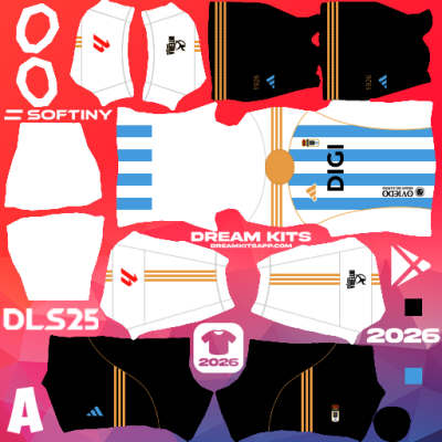 Kit Third Real Oviedo 2025-2026 Dream League Soccer / DLS 2025