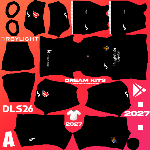Kit Goalkeeper Away Real Sociedad 2026-2027 Dream League Soccer / DLS 2026 512x512 PNG