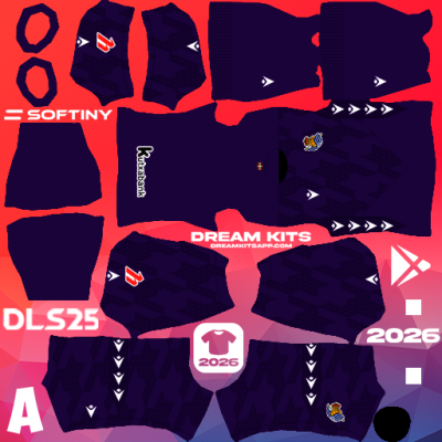 Kit / Equipamento GOL Terceiro Real Sociedad 2025-2026 Dream League Soccer / DLS 2025 512x512 PNG