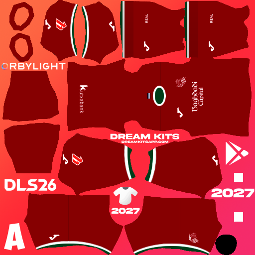 Kit Third Real Sociedad 2026-2027 Dream League Soccer / DLS 2026 512x512 PNG