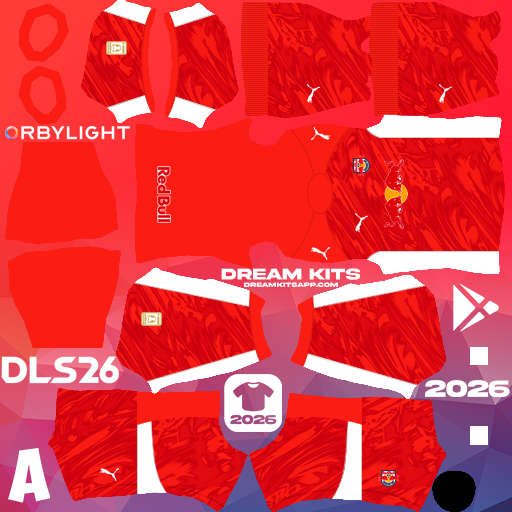 Kit / Equipamento Goleiro Visitante Red Bull Bragantino 2026 Dream League Soccer / DLS 2026 512x512 PNG