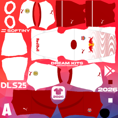 Kit Home Red Bull Bragantino 2025 Dream League Soccer / DLS 2025