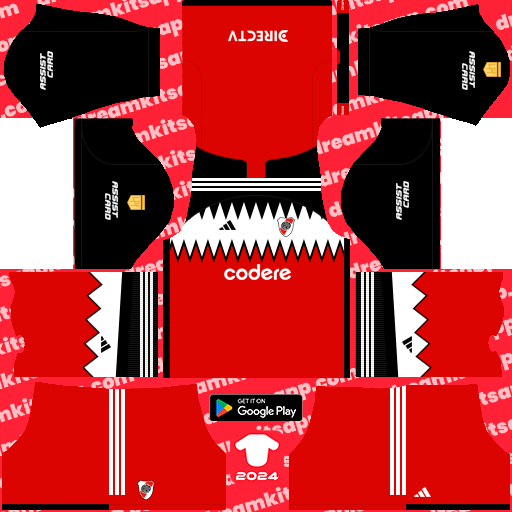 River Plate Away kit 2024 Dream League Soccer 2019 / FTS