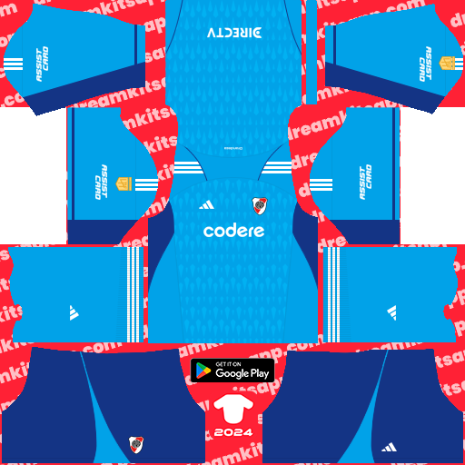 River Plate GK Away kit 2024 Dream League Soccer 2019 / FTS