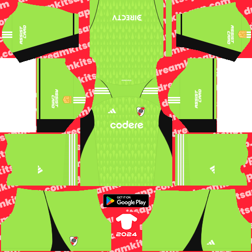 River Plate GK Home kit 2024 Dream League Soccer 2019 / FTS