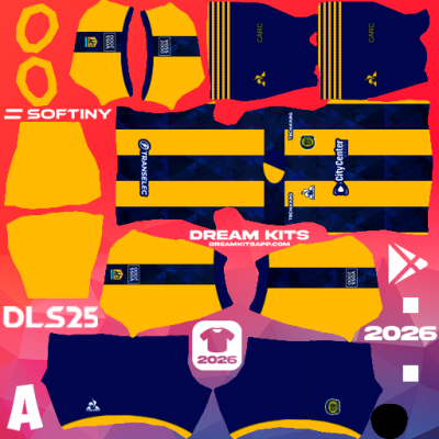 Kit Home Rosario Central 2025 Dream League Soccer / DLS 2025