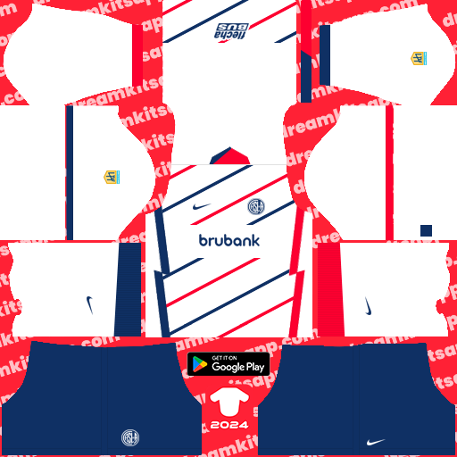 San Lorenzo Away kit 2024 Dream League Soccer 2019 / FTS