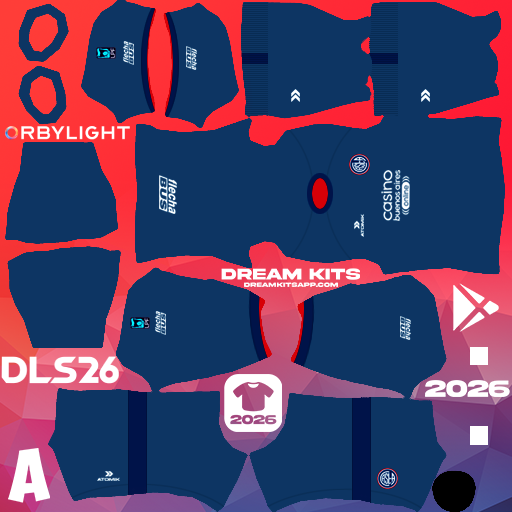 Kit / Uniforme Portero Visita San Lorenzo 2026 Dream League Soccer / DLS 2026 512x512 PNG