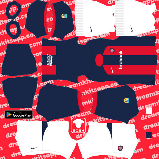 Kit / Uniforme Local San Lorenzo 2024 Dream League Soccer 2024