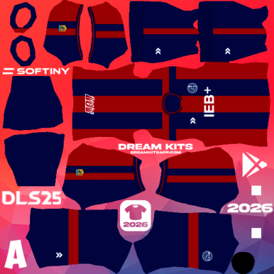 Kit Home San Lorenzo 2025 Dream League Soccer / DLS 2025