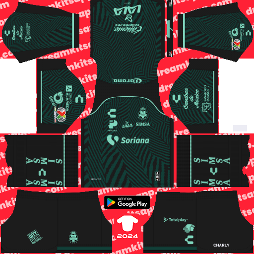 Santos Laguna Kit Liga MX 2024 2025 Dream League Soccer 2019