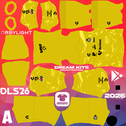 Kit Goalkeeper Away Santos Laguna 2025-2026 Dream League Soccer / DLS 2026 512x512 PNG