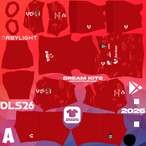 Kit Goalkeeper Third Santos Laguna 2025-2026 Dream League Soccer / DLS 2026 512x512 PNG