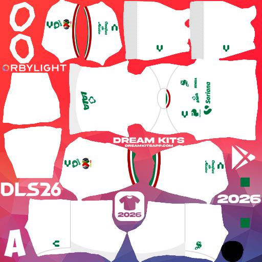 Kit Third Santos Laguna 2025-2026 Dream League Soccer / DLS 2026 512x512 PNG