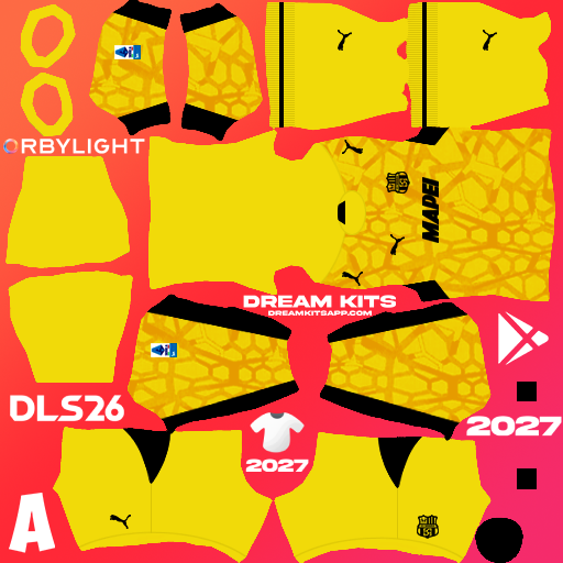 Kit Goalkeeper Away Sassuolo 2026-2027 Dream League Soccer / DLS 2026 512x512 PNG