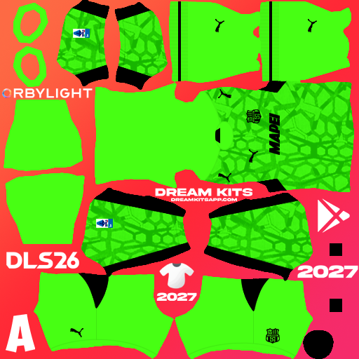 Kit Goalkeeper Third Sassuolo 2026-2027 Dream League Soccer / DLS 2026 512x512 PNG