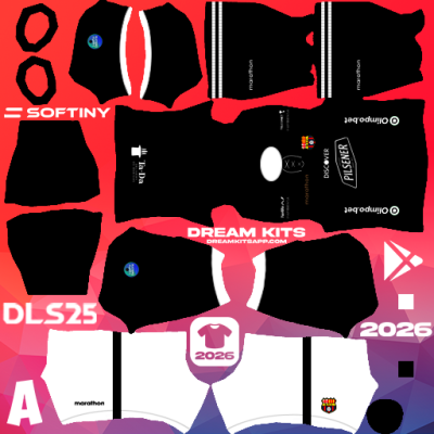 Kit Away SC Barcelona 2025 Dream League Soccer / DLS 2025