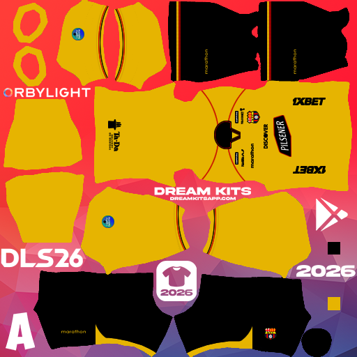 Kit / Uniforme Local SC Barcelona 2026 Dream League Soccer / DLS 2026 512x512 PNG
