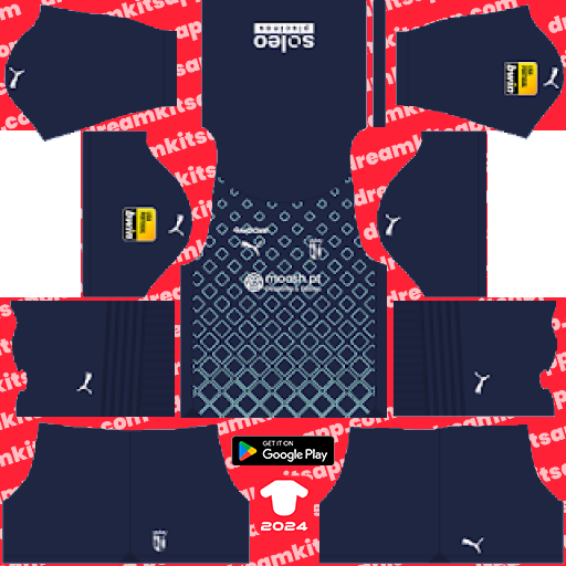 SC Braga Away kit 2023-2024 Dream League Soccer 2019 / FTS