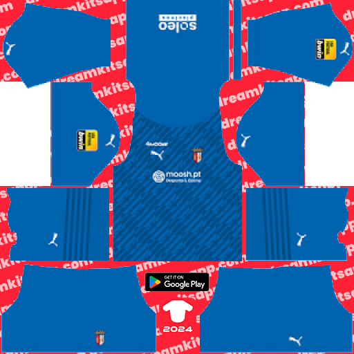 SC Braga GK Away kit 2023-2024 Dream League Soccer 2019 / FTS