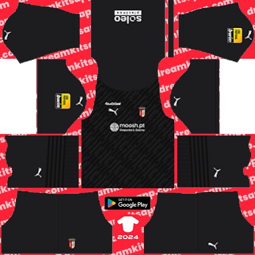 SC Braga GK Home kit 2023-2024 Dream League Soccer 2019 / FTS