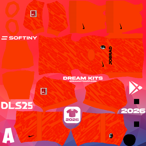 Kit GK Away SC Freiburg 2025-2026 Dream League Soccer / DLS 2025 512x512 PNG