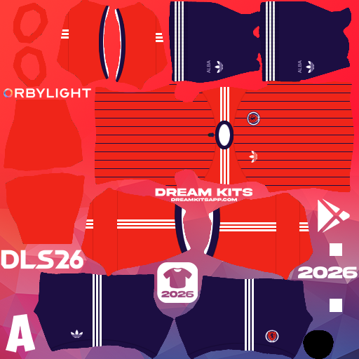 Kit / Équipement Extérieur Scotland 2026 Dream League Soccer / DLS 2026 512x512 PNG