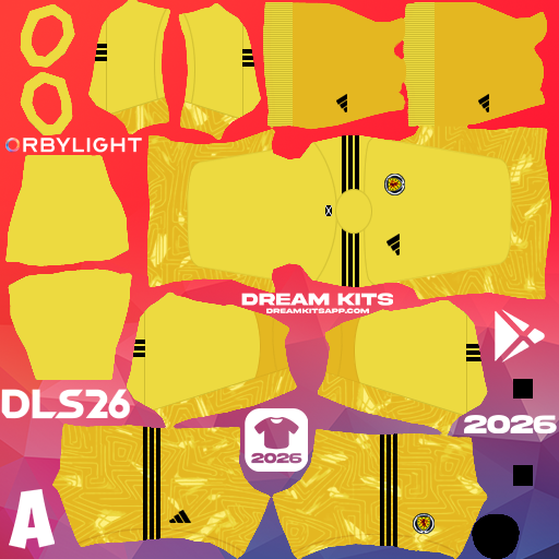 Kit / Équipement Gardien de but Domicile Scotland 2026 Dream League Soccer / DLS 2026 512x512 PNG