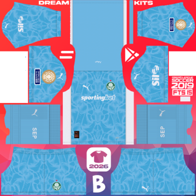 Kit GK Home SE Palmeiras 2025 Dream League Soccer 2019 DLS / FTS