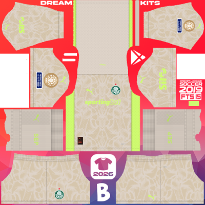Kit GK Third SE Palmeiras 2025 Dream League Soccer 2019 DLS / FTS