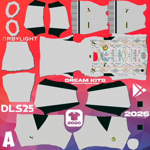 Kit / Uniforme Visita Senegal 2026 Dream League Soccer / DLS 2026 512x512 PNG