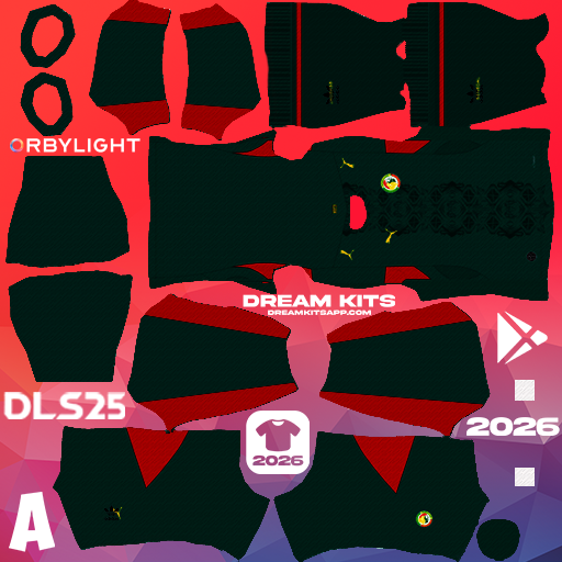 Kit Home Senegal 2026 Dream League Soccer / DLS 2026 512x512 PNG