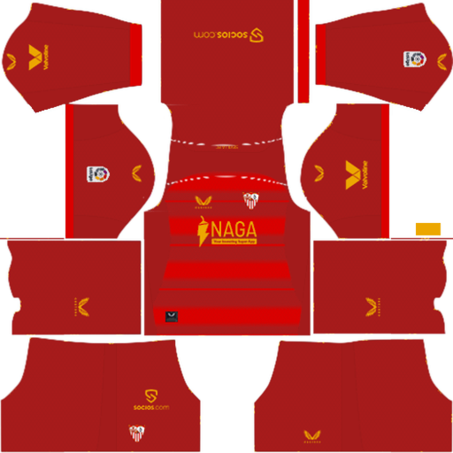 Kit / Uniforme Visitante Sevilla 2022-2023 Dream League Soccer 2019 / FTS