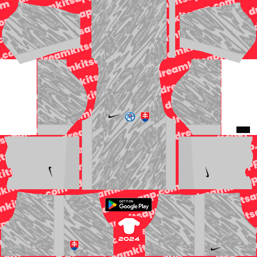 Kit / Uniforme POR Tercero Slovakia 2024 Dream League Soccer 2019 / FTS