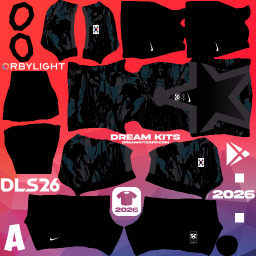 Kit Goalkeeper Third South Korea 2026 Dream League Soccer / DLS 2026 512x512 PNG