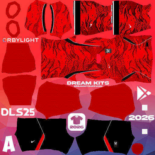 Kit Home South Korea 2026 Dream League Soccer / DLS 2026 512x512 PNG