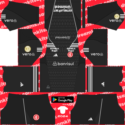 Sport Club Internacional GK Home kit 2023-2024 Dream League Soccer 2019 / FTS