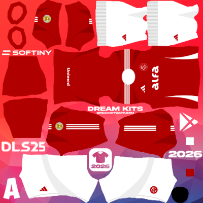 Kit Home Sport Club Internacional 2025 Dream League Soccer / DLS 2025