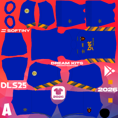 Kit GK Away Sport Recife 2025 Dream League Soccer / DLS 2025