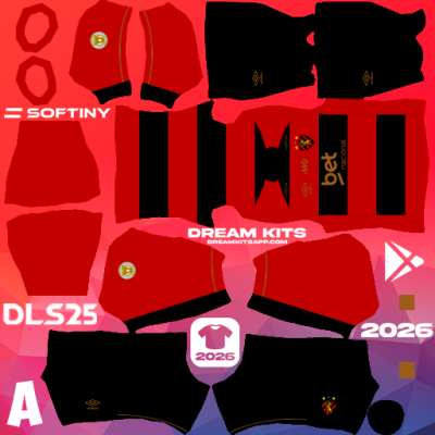 Kit Home Sport Recife 2025 Dream League Soccer / DLS 2025